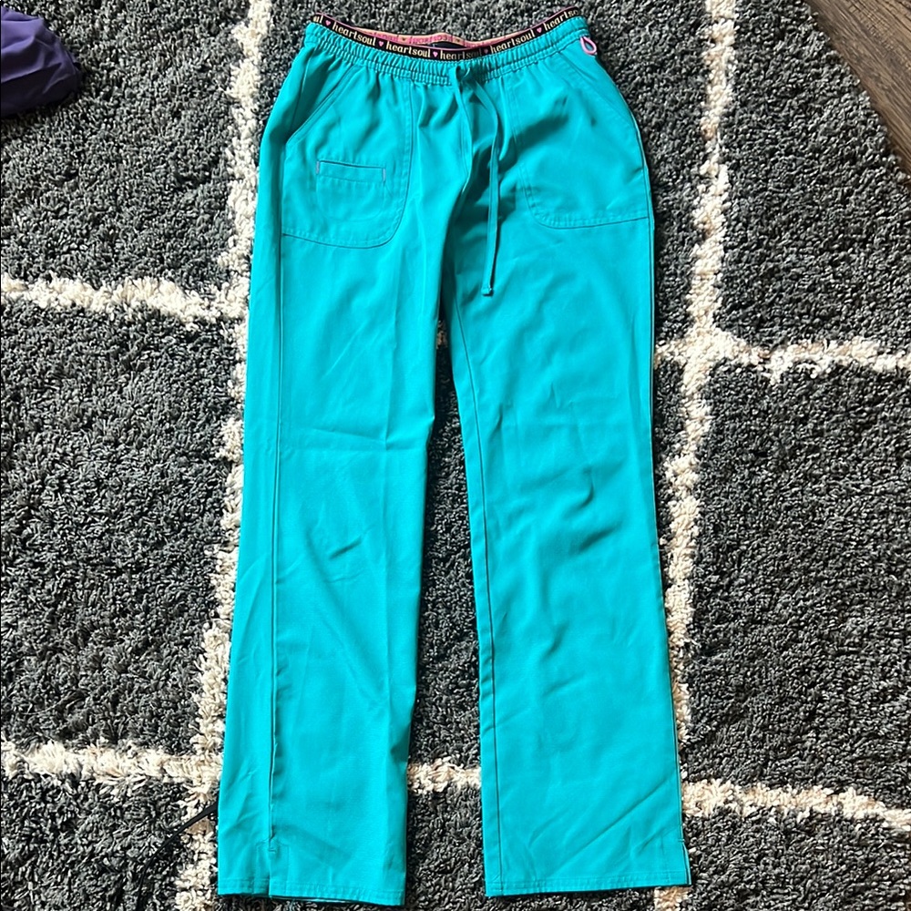 Set of Three Scrub Pants in Black, Teal, and Gray - Picture 6 of 8